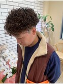 無造作カジュアル 波巻きツイストスパイラルパーマ ツーブロック