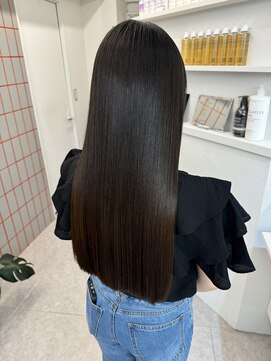 ペレ 栄店(PELE) デザインカラー/レイヤーカット/ウェットヘア/オリーブベージュ