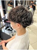 波巻きツイストスパイラルパーマメンズマッシュメンズパーマ