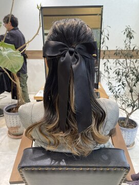 ケンジ 南林間(KENJE) 結婚式お呼ばれハーフアップ