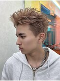 スパイキーショート×ミルクティーベージュ