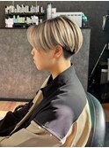 メンズ/センターパート/刈り上げマッシュ
