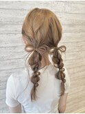 編み下ろしツイン