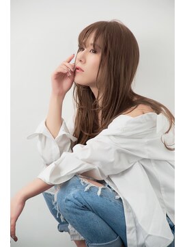 ラル(Lull) ウェーブ×デジタルパーマ×ロングレイヤーカット×グレージュ