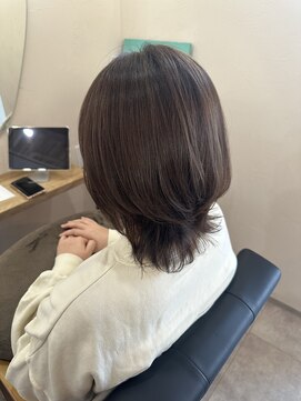 ライフ 住道店(Lyfe) ウルフレイヤーカット_ダークアッシュ髪質改善_483