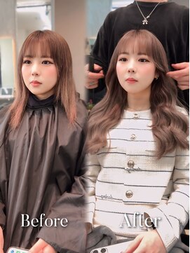 ラピス 福岡天神店(Lapis) ミルクティーグレージュ×エクステ80枚