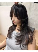 海外ガールレイヤーカット/バタフライカット/ハッシュカット