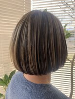 アース 三田南ウッディタウン店(HAIR&MAKE EARTH)&nbsp;大人可愛い小顔ショートボブ前下がりショートハイライト