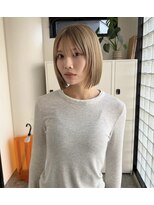 エイチ(H) レイヤーボブヘアカラーバレイヤージュ50代くるみちゃんヘア