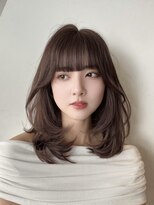 ティエリー 新宿(Tiely) ミディアムレイヤー/ブラウン/髪質改善/髪質改善トリートメント