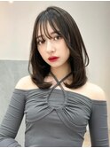 ミディアムレイヤー/韓国ヘア/似合わせカット/縮毛矯正