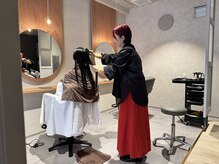 展(テン)の雰囲気（髪質改善ヘアエステ施術中♪）