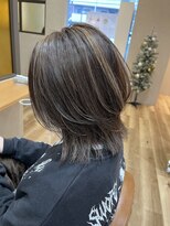 ヘアポケット スタイル店(HAIR POCKET)&nbsp;レイヤーボブ×ハイライトでつくる、動きのある大人ヘア