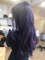 花笑ミ&nbsp;ムラサキカラーにハイライトも添えてます。