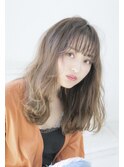 【津賀 涼】ショートグレージュカラーボブウルフココアベージュ
