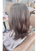 ヘッツ 仙台駅前店(HETTU)&nbsp;ツヤっぽラベンダーブラウン　鎖骨下ミディ