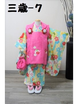 きものサロン すずめ屋 レンタル番号 被布-7(雪うさぎ)七五三レンタル ネット予約対象外