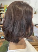 20代30代40代◎大人可愛い小顔ウルフレイヤーミディアムボブ
