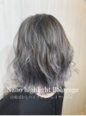 嶋村夏実★白髪ぼかしhighlightバレイヤージュ