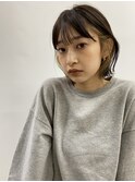 ボブ　インナーカラー　ミニボブ　前髪