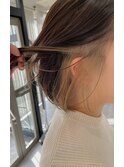 イヤリングカラーベージュカラー透明感カラー20代ヘアカラー