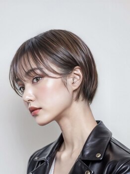 ヘアリゾートエーアイ 高田馬場店(hair resort Ai)の写真/《カット¥3300/カット+炭酸スパ¥4400》小顔効果の洗練ショート[高田馬場/高田馬場駅/JR高田馬場駅]