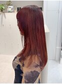 加藤【高円寺】チェリーレッド/ブリーチなし/レッドブラウン