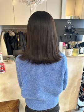 テトラ バイ ネオリーブ 横浜西口店(tetra by neolive) ラベンダーグレージュ　切りっぱなしロブ