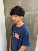 波巻パーマ × マッシュツーブロック