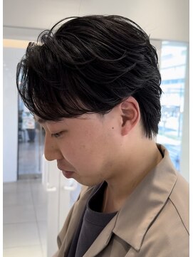 オーシャントーキョー 仙台(OCEAN TOKYO) ニュアンスセンターパート黒髪ツーブロ仙台