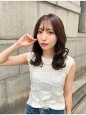ゆるふわウェーブの大人可愛いセミディ