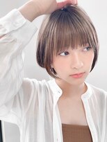 ネイロ 北千住(NeiRo) 小顔ショートボブカラー大人ショートボブひし形ショートカット♪