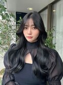 #33/黒髪/ボブルフ/ネビージュ/小顔/ワンレン/髪質改善/表参道