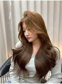 【木串楽人】韓国ヘア/くびれ巻き/レイヤースタイル/ベージュ