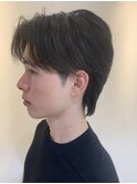 センターパートウルフ