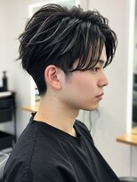 オーバルヘアー ルポ(OVAL hair repos)&nbsp;メンズショート/ナチュラル/センターパート/ニュアンスパーマ