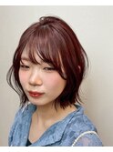 ロブ×ツヤ感ピンク
