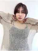 大人センターパートショート　抜け感×こなれ感