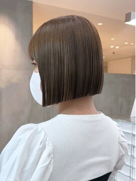 ボブグレージュ韓国ヘアくびれミディミディアム_ba564442