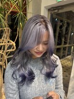 ヲタク(wotaku.)&nbsp;裾カラーシルバーカラーパープルカラーデザインカラーハイトーン