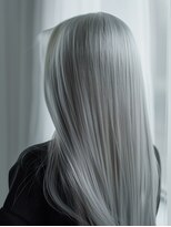 アース 天満橋店(HAIR & MAKE EARTH) 春カラー◆ブリーチ×シルバーロング×韓国風レイヤー