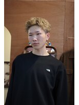 エディ(Edy)&nbsp;メンズパーマケアブリーチブロンド刈り上げスパイキーショート