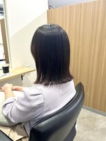 オレンジ(orange)&nbsp;【浅田】酸性ストレート外はねミディ