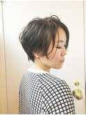 大人かわいい無造作ショート