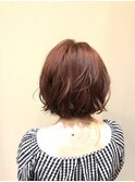 ビビットピンクのレイヤーショート