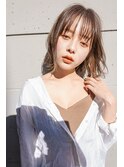 ＊藤本＊韓国風ミディ＃前髪くびれイメチェンラベンダーカラー