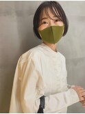 シースルーバングとボブ
