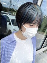 アーブル ヘアーアンドメイク(ARBRE) ブリーチデザインカラーアンブレラカラーショートボブ