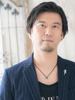 ダンディ館アダム 戸頭店&nbsp;くすみカラーアップバングのトラッド風ウェットヘアE戸頭