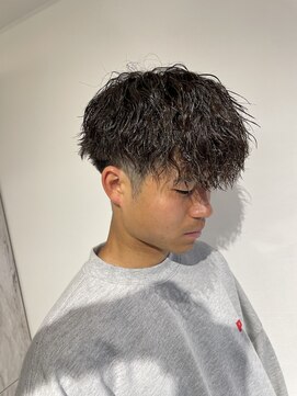 キングオブヘアバイノイズアンドフィフス 京都駅前店(KING of hair by NOISM&fifth) ツイストスパイラルパーマツーブロック刈り上げメンズマッシュ